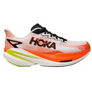 NEW NEW!!! Men's HOKA Mach X 3 Running Shoes, White/Tangerine
